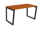 SEK-V - 14 stůl kancelářský, kovová podnož černá, deska 25 mm, široký 1400 mm, třešeň šumavská